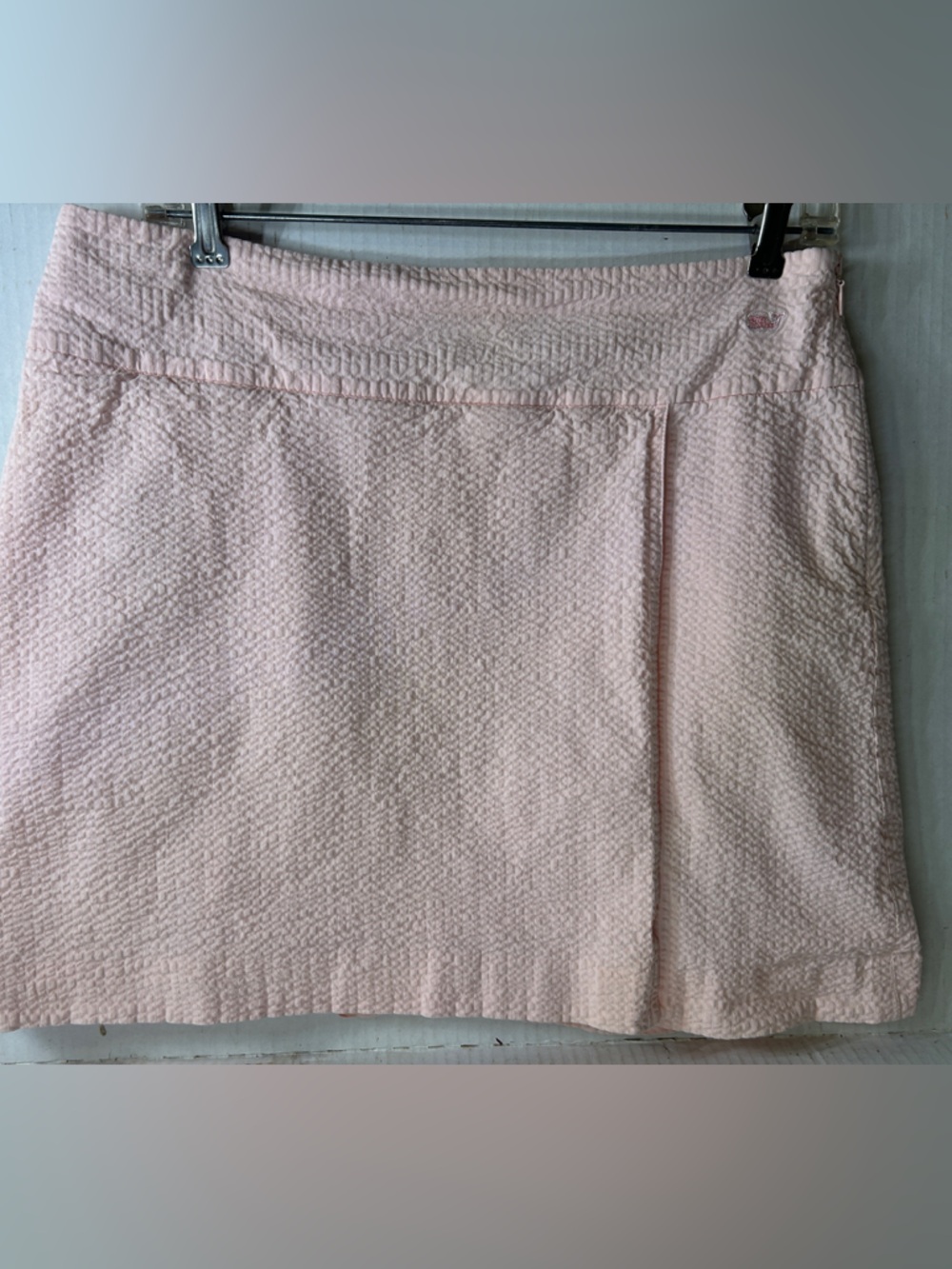 Vineyard Vines Textured Light Pink Mini Skirt